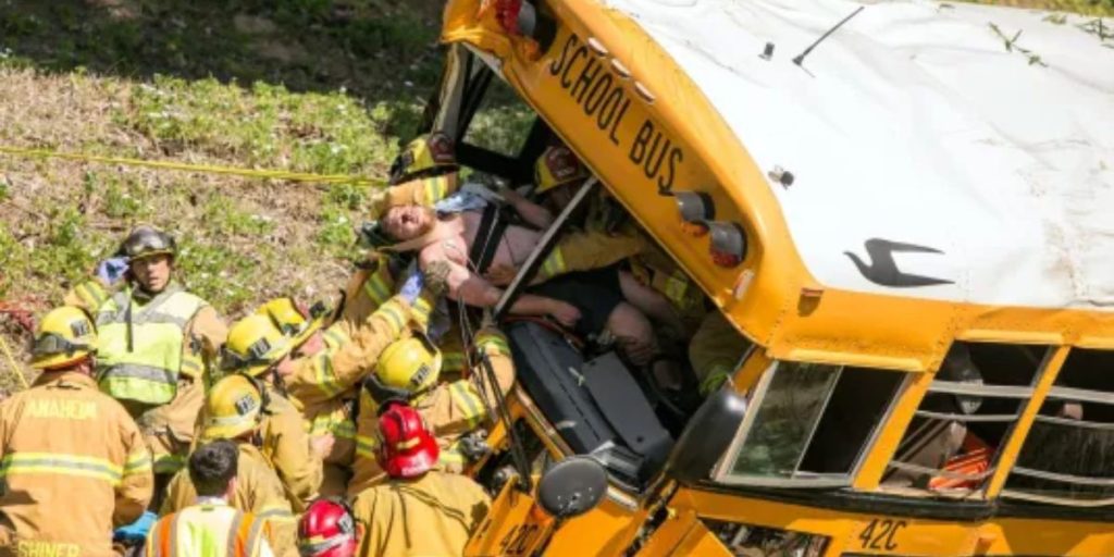 Three Students and Driver Injured in Union County School Bus Crash, Road Closed for Probe