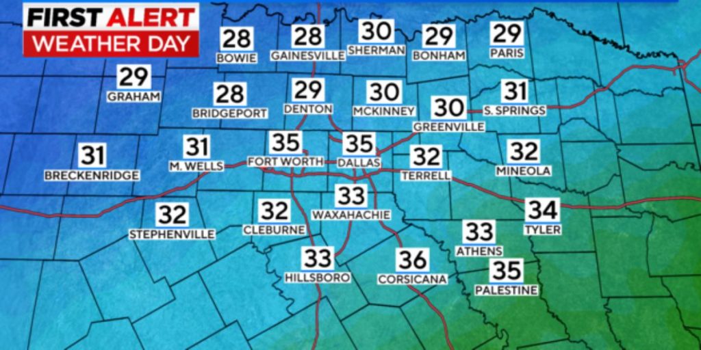 15-degree Heat Spike Followed by Sharp Drop Thanksgiving Front to Bring Freezing Temps to North Texas