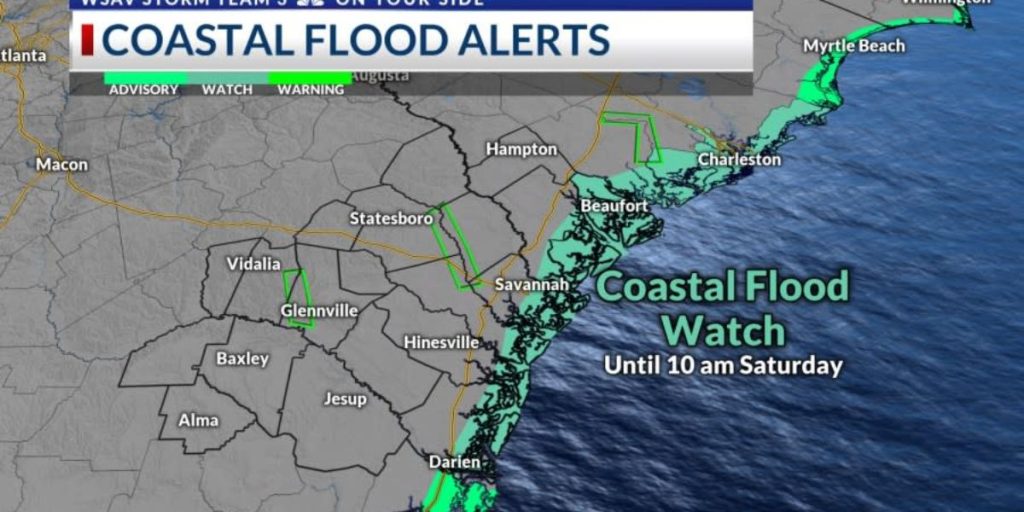 Coastal Flood Watch Extended for Saturday Morning With Saltwater Inundation Likely