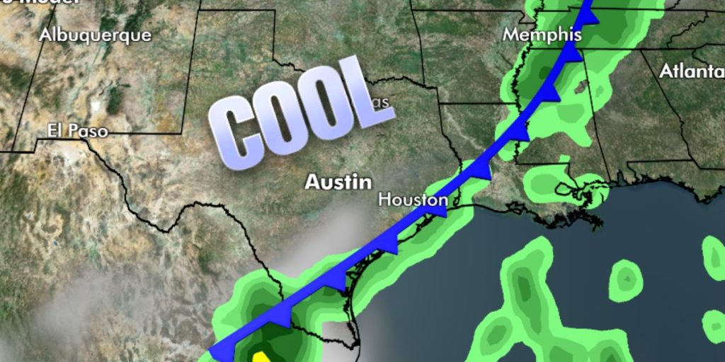 Cold Front Brings Rain to Central Texas With 40s Expected in Hill Country Overnight