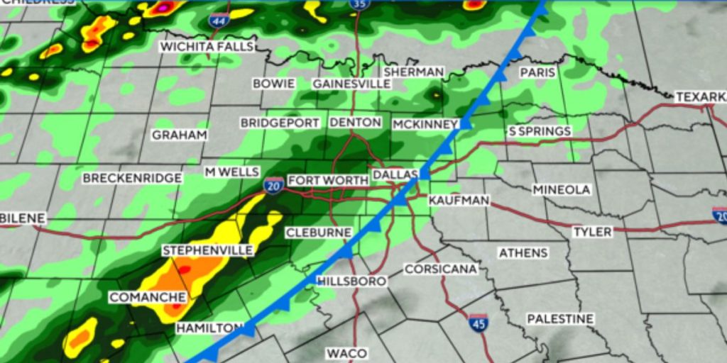 Cool Mornings and Rain Chances Return to North Texas Ahead of Upcoming Cold Front