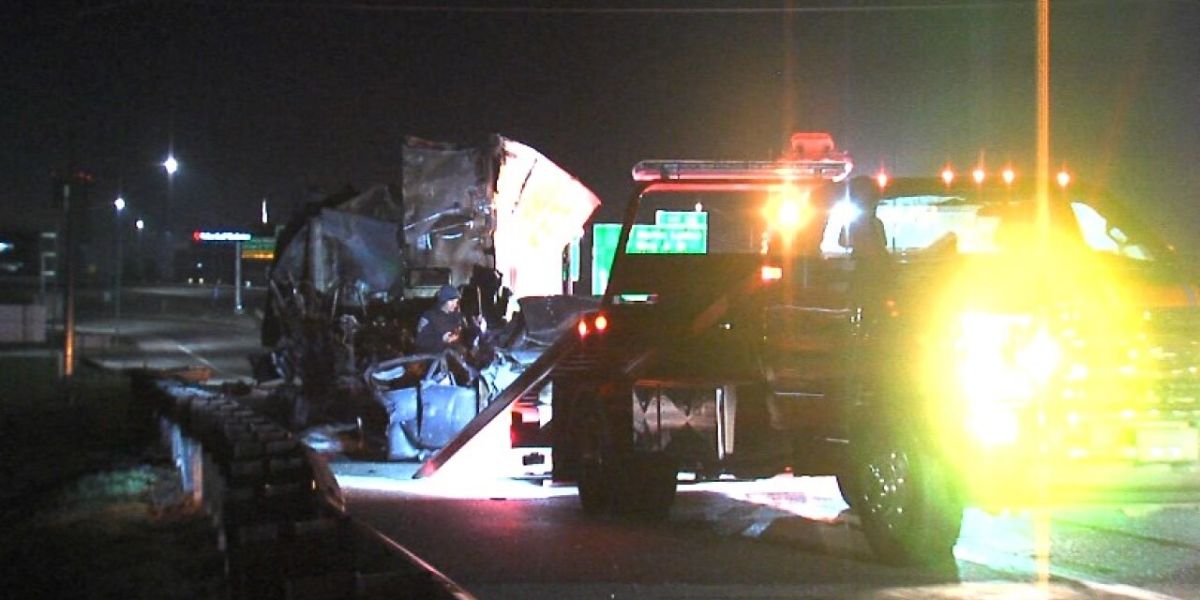 Early Morning Fiery Crash on I-65 Indianapolis Leaves One Dead, Semi Involved