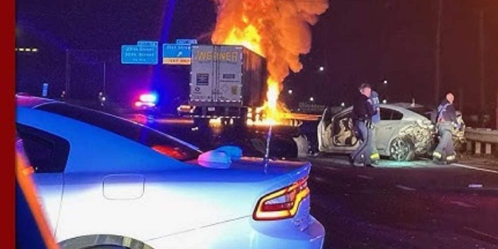 Early Morning Fiery Crash on I-65 Indianapolis Leaves One Dead, Semi Involved