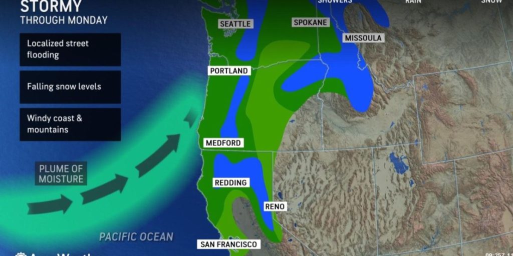 Heavy Rain and Mountain Snow to Hit Northwest U.S. As Atmospheric River Storms Move in (1)