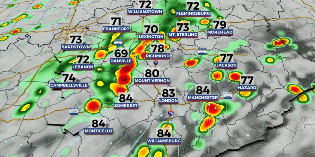 Midweek Weather Warning Rain and Thunderstorms Expected in Kentucky and Surrounding Areas