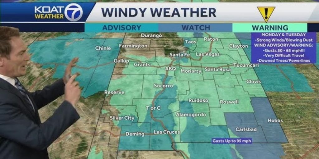 New Mexico Under Wind Warnings as Gusts Reach 65 MPH, Cooler Weather Arrives