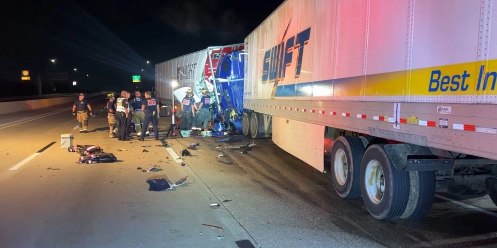 Semi-truck Crash on I-69 Leaves One Dead, One Seriously Injured; Traffic Halted for Hours