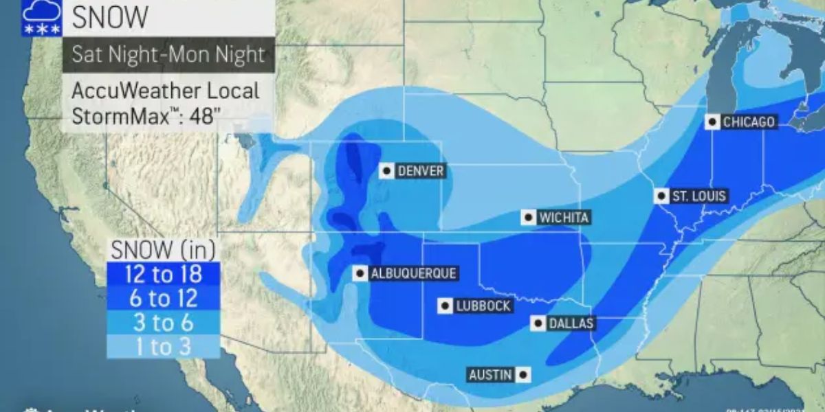 Winter Weather and Thunderstorms to Hit Texas and Oklahoma Snowfall and Severe Storms Expected