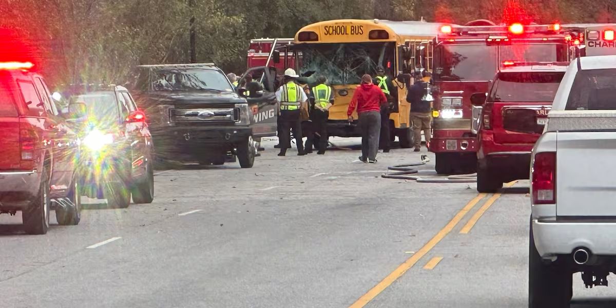 School Bus Carrying 41 High School Students Crashes in Charleston, Leaving 9 Injured